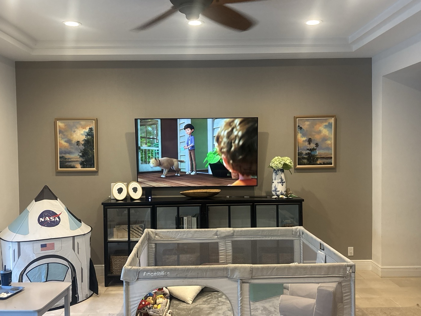 Living Room TV Wall - before